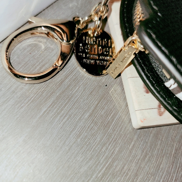 🤖HENRI BENDEL ROBOT GOLD GLITTER CENTENNIAL STRIPE BAG CHARM COIN PURSE♡♡NEW◇◇ - Picture 4 of 10